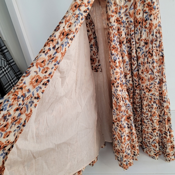 Ulla Johnson Lisette Dress Pearl Floral Wrap Ruffle Midi New With Tag Size 4 - Picture 9 of 10